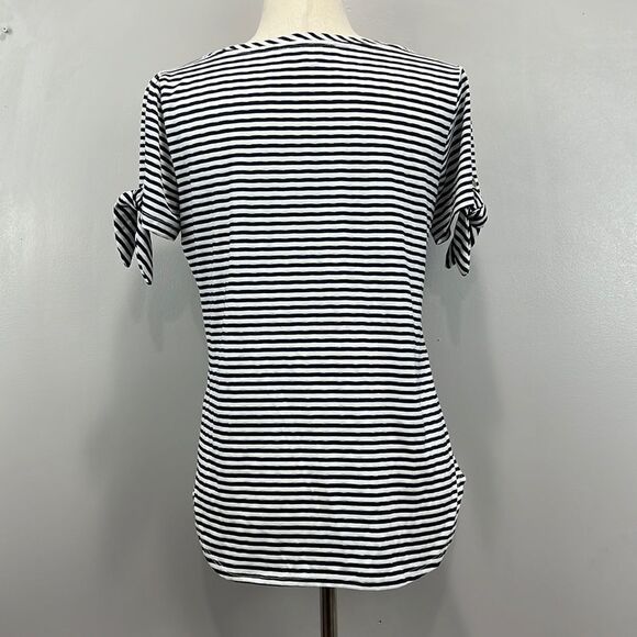 Rise and Olive blue and White stripes shortsleeve Shirt - Picture 5 of 9